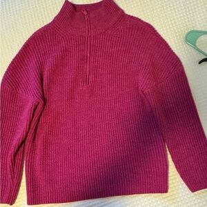 Elegant Fuchsia Turtleneck Sweater
